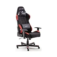 robas lund oh / fd01 / nr dx racer 1 chaise de jeu / de bureau / de bureau, avec fonction à bascule chaise de jeu chaise pivotante réglable en hauteur chaise, noir-rouge