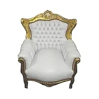 casa padrino fauteuil baroque pour enfants blanc/or - meubles baroques pour enfants