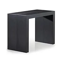 menzzo atl8027 contemporain nassau xl table console bois noir carbone 50/100/150/200/250 x 100 x 75 cm