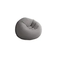intex fauteuil gonflable beanless bag - pouf - 114 x 114 x 71 cm, gris