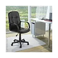 miadomodo® chaise de bureau - avec hauteur réglable, siège ergonomique, pivotante, en simili cuir, noir - charge 120 kg - confortable fauteuil de bureau, pour ordinateur, chaise gaming