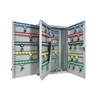 hmf 135300-07 armoire à clés, 300 crochets, 55 x 38 x 20,5 cm, gris clair
