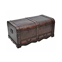 vidaxl coffre de rangement table basse caisse de stockage boîte de rangement meuble de rangement chambre intérieur bois large noir