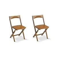arredamenti italia ar_it- 660 diana chaise hêtre massif 40 x 76 x 45 cm, finition cerise, paquet de 2 pièces