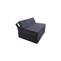 natalia spzoo matelas lit fauteuil futon pliable pliant choix des couleurs - longueur 200 cm (0001-noir)