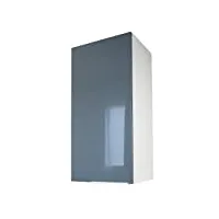 berlioz creations cp3hg meuble haut de cuisine avec 1 porte gris haute brillance 30 x 34 x 70 cm, fabrication 100% française