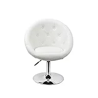 fauteuil de salon blanc fauteuil club similicuir fauteuil cabriolet pivotant chaise de salle à manger réglable en hauteur duhome 0332