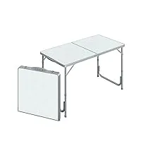 homcom table de camping reception pliante portable pique-nique buffet en aluminium