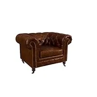 fauteuil club chesterfield cuir vintage