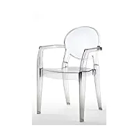 scab design fauteuil igloo, plastique, transparent, 87x57x54 cm