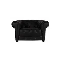 mobilier nitro fauteuil chesterfield noir