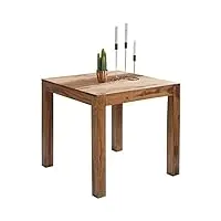 finebuy table à manger bois massif table de cuisine design sheesham 80 x 80 cm | table de salle à manger style maison de campagne table en bois meubles en bois naturel salle à manger meubles