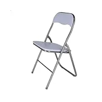mueblear 19668 bata chaise métal blanc 44 x 47 x 77 cm