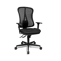 topstar head point sy chaise de bureau, polyester, noir/noir, standard