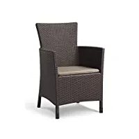 keter iowa – fauteuil de jardin 60x62x89 cm marron
