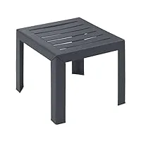 grosfillex 53001002 miami table, anthracite, 40 x 40 cm