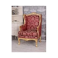 baroque bergÈre royal thron rouge or antique fauteuil palazzo en exclusivitÉ