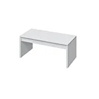 table basse relevable, modèle zenit, table basse de salle à manger-salon, finition blanc brillant, dimensions : 102 cm (l) x 43/54 cm (h) x 50 cm (p)