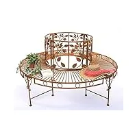 dandibo banc circulaire en métal banc 100112 banc de pourtour d'arbre banquette banc de jardin d-140cm h-84cm
