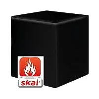 pouf cube noir b1 difficilement inflammable 35 cm x 35 cm x 45 cm