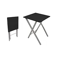 home decor table rabattable, 48 cm, noir