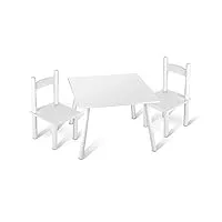 leomark table et 2 chaises enfant couleur blanche chambre enfant meuble enfant mobilier chaise d'enfant baby