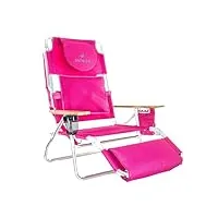 ostrich chaise de plage - 3 in 1 chair deluxe - rose