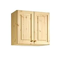 arredamenti rustici armoire suspendue 80 x 35 x 72 cm - en pin massif -couleur brut