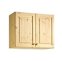 arredamenti rustici armoire suspendue 90 x 35 x 72 cm - en pin massif -couleur brut