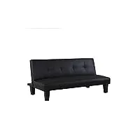 birlea franklin canapé lit, en simili cuir noir, imitation cuir, noir, toddler (70 x 140 cm)
