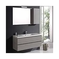 kiamami valentina meuble de salle de bains manhattan avec tiroirs 120 cm miroir et armoire murale