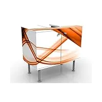 meuble sous vasque design orange element 60x55x35cm, petit, 60 cm de large, réglable, table de lavabo, armoire de lavabo, lavabo, meuble bas, baignoire, salle de bains, armoire de salle bains