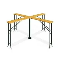 casaria table en bois quattro table de jardin pliables pour 20 personnes max table de réception haute fête mange debout