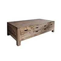 table basse 135x70cm - bois massif de palissandre huilé - nature grey #43