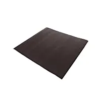 taqua: tapis en Éco-cuir ignifuge, couleur brun foncé, pour poêles et cheminées, de catégorie flamme retardant 1-im, made in italy, par firestyle