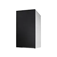 berlioz creations cp4hnm meuble haut de cuisine avec porte noir super mat 40 x 34 x 70 cm, fabrication 100% française