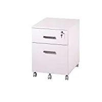 simmob caisson de bureau 2 tiroirs ineo blanc avec plumier