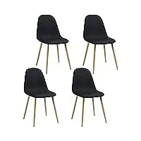 meuble cosy lot de 4 chaises salle à manger scandinave fauteuils de salon cuisine bureau