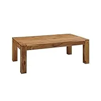 wohnling table basse en bois massif acacia 110 cm de large conception de la table de salle à manger table de chevet nature produit style cottage