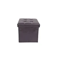rebecca mobili pouf cube noir, tabouret repose-pieds, banc de chambre, simili cuir – dimensions: 30 x 30 x 30 cm (hxlxl) - art. re4257
