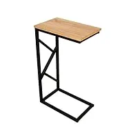 bonvivo table d'appoint giorgio- aspect bois moderne avec châssis en acier noir