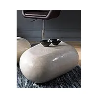 stones sasso medium table basse, pierre, blanc agate, 52x98x27 cm