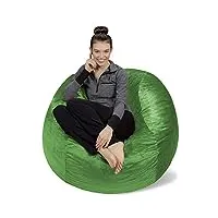 sofa sack xl - pouf confortable avec rembourrage en mousse à mémoire de forme - parfait pour se détendre dans le salon ou la chambre d'enfant - housse en velours doux vert citron