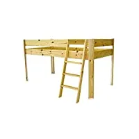 abc meubles - lit compact surélevé enfant - evolc90 - brut, 90x1