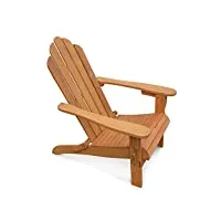 alice's garden - fauteuil de jardin en bois - adirondack salamanca- eucalyptus chaise de terrasse retro. siège de plage