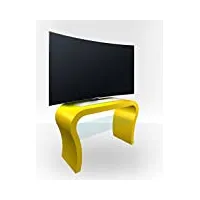 zespoke meuble tv incurvé jaune brillant