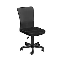 tectake chaise de bureau - diverses couleurs au choix - (noir | no. 401793)