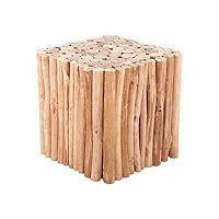 tabouret en bois design eiger | brun, 30 cm, bois |