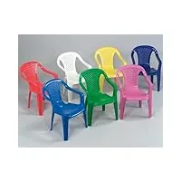 bbn lot de 4 chaises avec accoudoirs en résine colorée pour enfants – couleurs variées