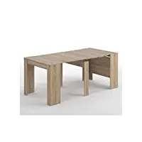 loungitude - table à manger extensible l51/237 cm - chêne clair